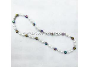 8mm Magnetic Round Hematite Beads Strands Necklace
